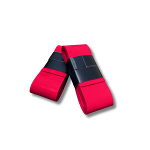 Red parallettte grip tape with white background