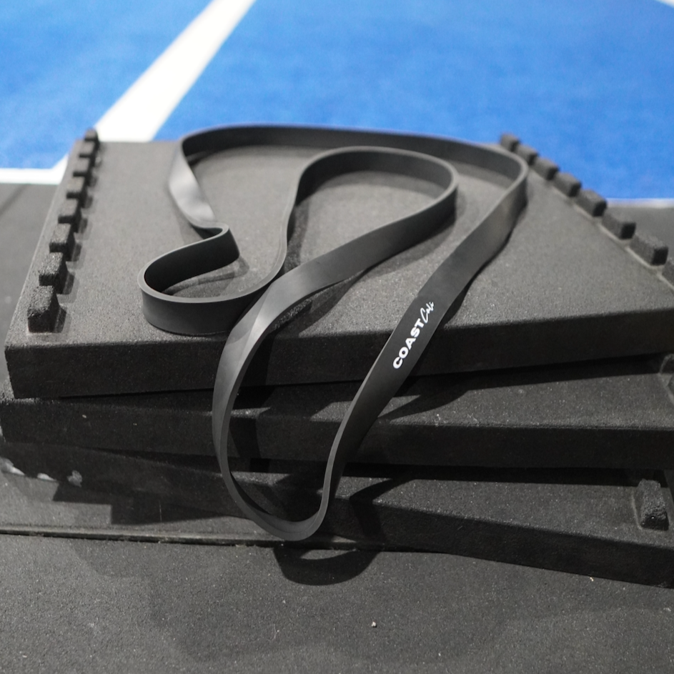 A black resistance workout band