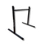 A black static bar used for calisthenics with Coast Cali logo on the vertical support.