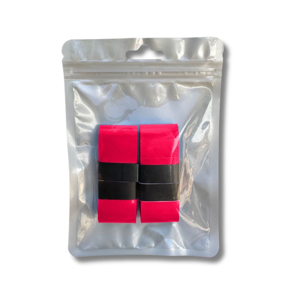 Red parallette grip tape in packet with white background