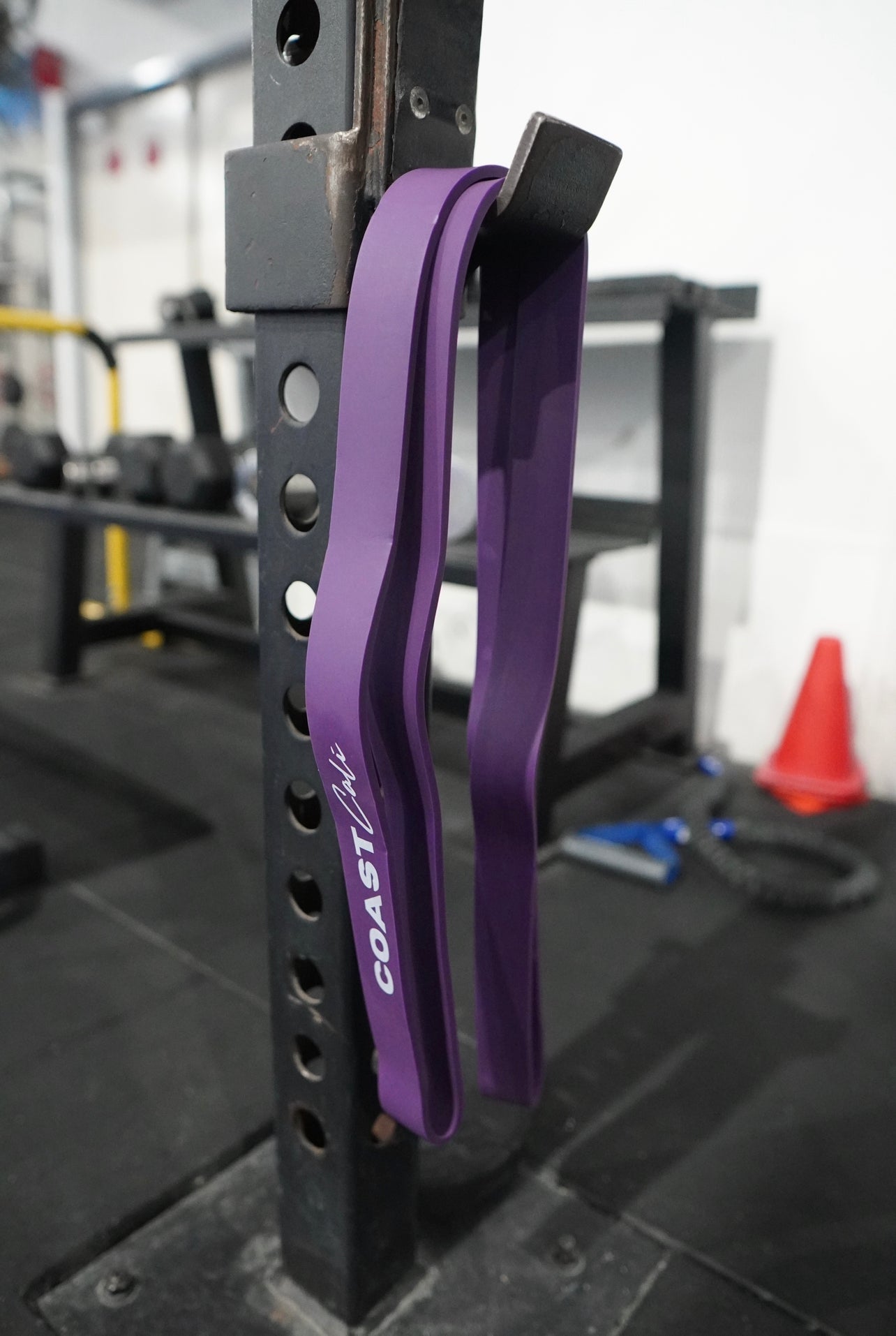 A purple resistance band